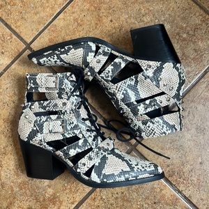 Sam Edelman Cutout Snake Booties